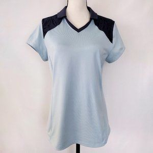 Under Armour Blue Heatgear Collared V-Neck Loose Fit Top